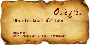 Oberleitner Áldor névjegykártya